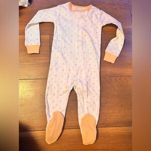 Cloud Island Kids Footie in White and Orange